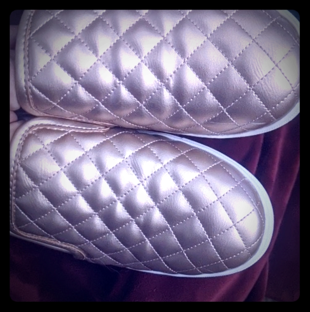 Torrid Rose Gold Quilted Slipons